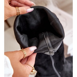 Eco Mocka Knästövlar för kvinnor med dragkedja Svart Elitara 1