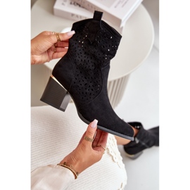 Genombrutna ankelstövlar av ekomocka, knäppta med dragkedja, svart Sevana 2