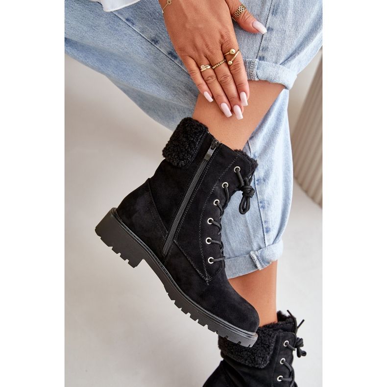 Damisolerade arbetarstövlar med dragkedja Svart Mivael 2