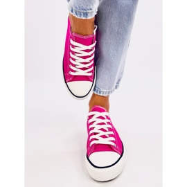 Klassiska damsneakers Basic Fuchsia rosa 1