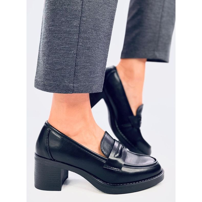 Ramona Black högklackade loafers svart 1