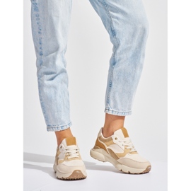 Beige sneakers för kvinnor 1