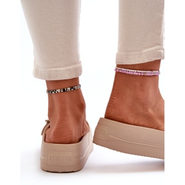 Flip-flops i skum för kvinnor på plattformen med ett spänne Big Star NN274A666 Beige 1