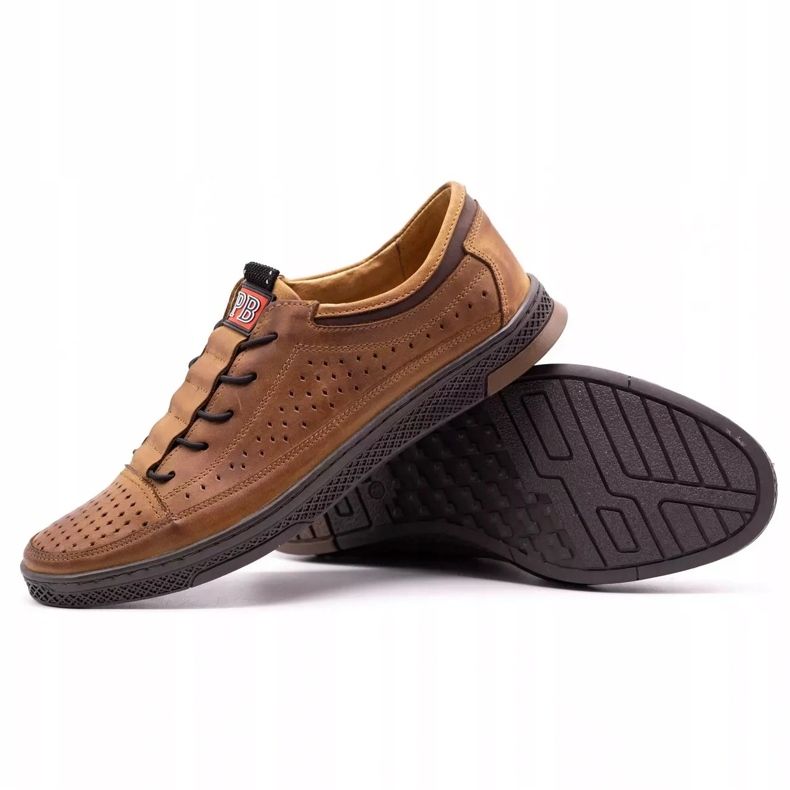 Polbut Skinnskor för män K22P camel brun 1