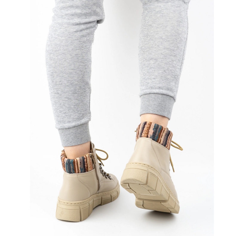 WASAK Vinterstövlar i läder dam 0698W, beige 2