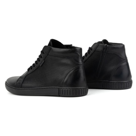 Olivier Skinnskor för män, Chelsea boots, höga sneakers, 427KNT, svart 5