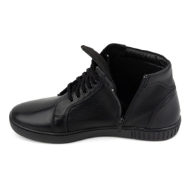 Olivier Skinnskor för män, Chelsea boots, höga sneakers, 427KNT, svart 7