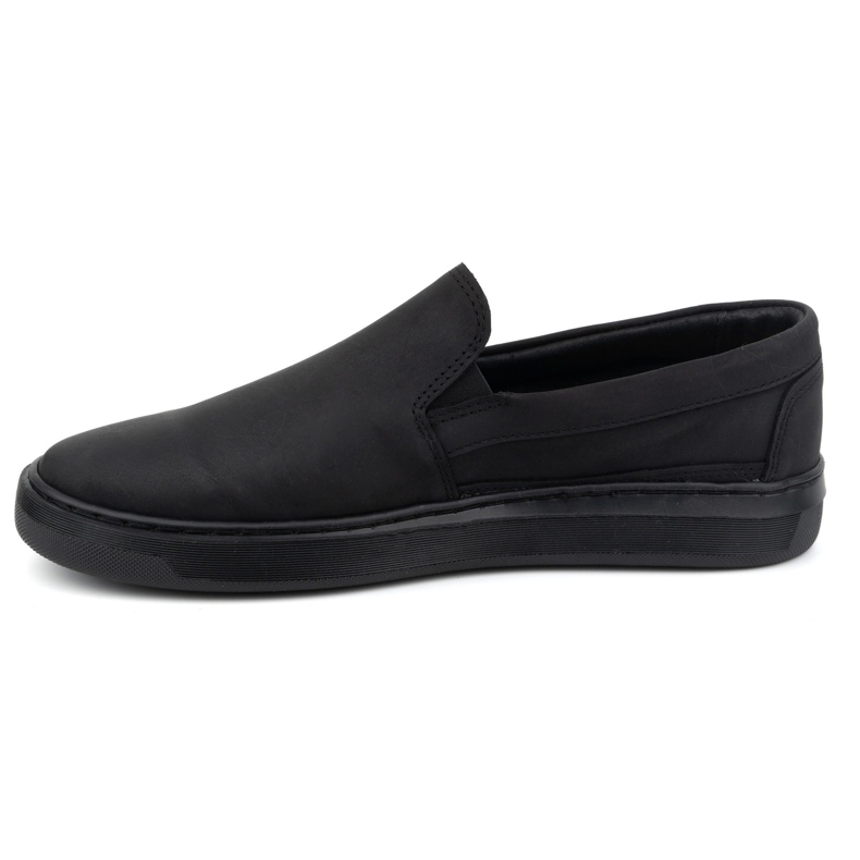 Slip-on herrskor i naturläder POLBUT 2124 svart 1