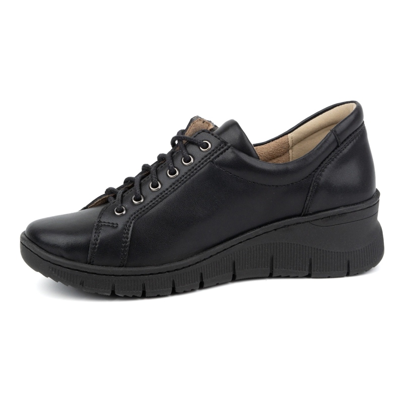 Olivier Skinnskor för kvinnor med tjock sula 1236, svart 1