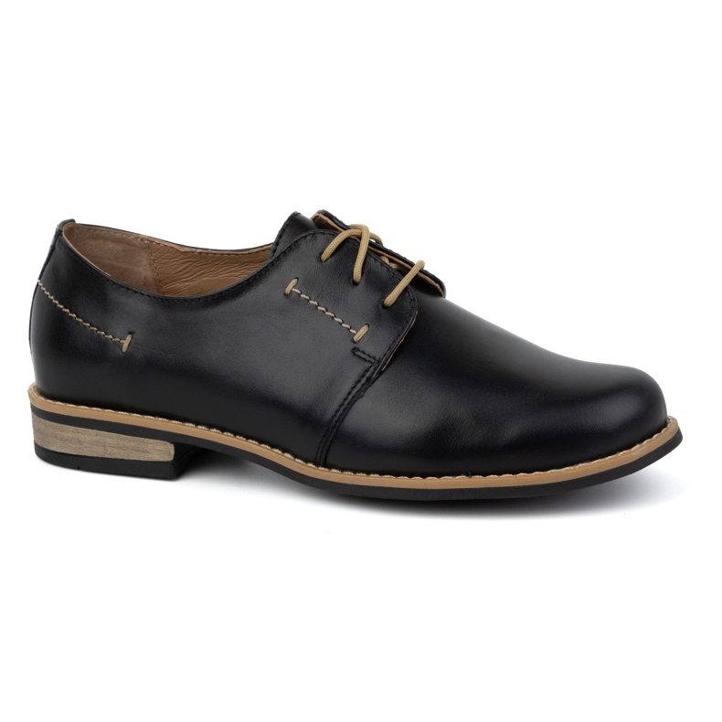 WASAK Damskor med snörning i läder 0393W, svart 1