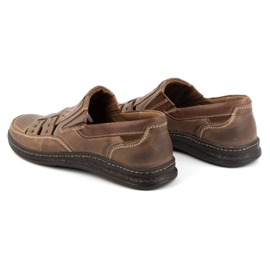 Joker Casual slip-on skor i läder för män 893/J brun 4
