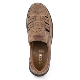 Joker Casual slip-on skor i läder för män 893/J brun 5