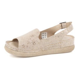 Olivier Skinnsandaler dam 1218 beige 1