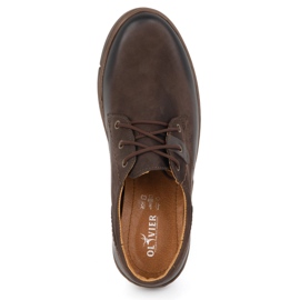 Olivier Tillväxtskor för män Casual snörningsläder 237KZ + 2,5 cm Brun 7