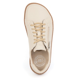 Olivier Minimalistiska barfota läderskor för dam modell 1243, beige 7