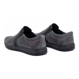 Olivier Herrskor i lädermockasin för sommaren 713MP grå 4