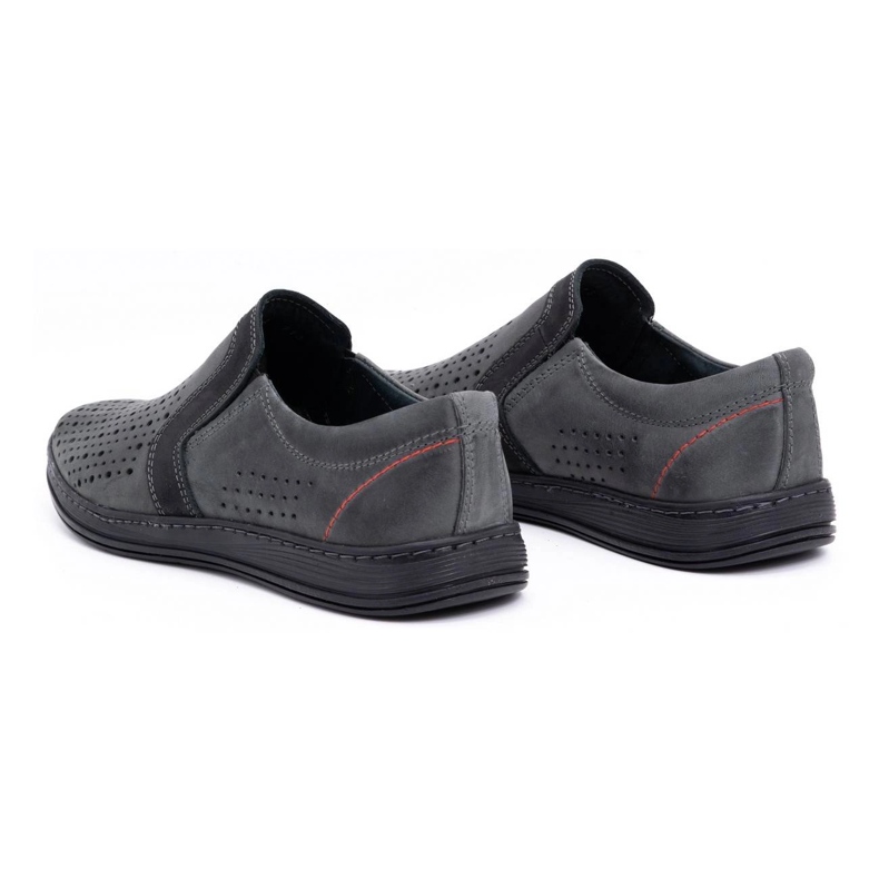 Olivier Herrskor i lädermockasin för sommaren 713MP grå 4