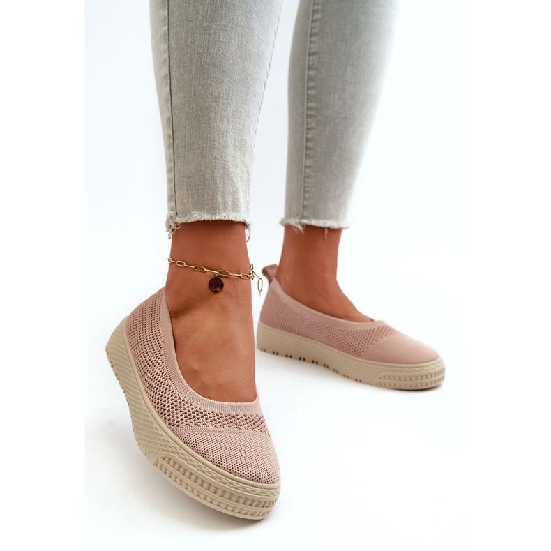 News Slip-on Platform Sneakers för kvinnor, rosa 1