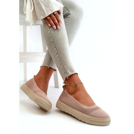 News Slip-on Platform Sneakers för kvinnor, rosa 3