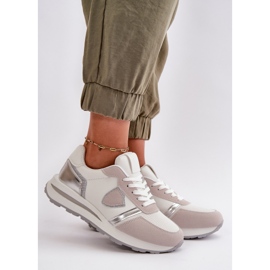 Sneakers för kvinnor med glitter Vit Velaniela 1