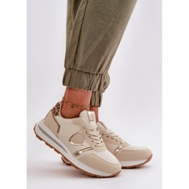 Eko läder Sneakers för kvinnor Beige Velaniela 1