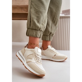 Eko läder Sneakers för kvinnor Beige Velaniela 2