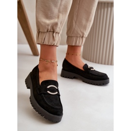 Ekologisk mockamockasin för kvinnor med glänsande detaljer Svart Avellina 2