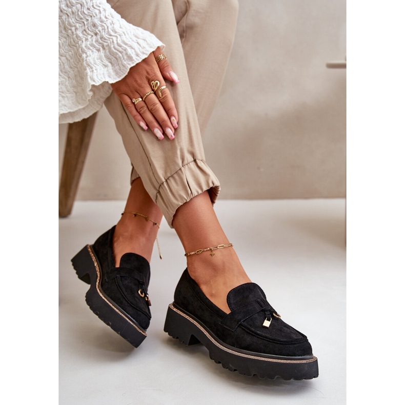 Ekomockamockasiner för kvinnor med dekoration Svart Verindalle 2