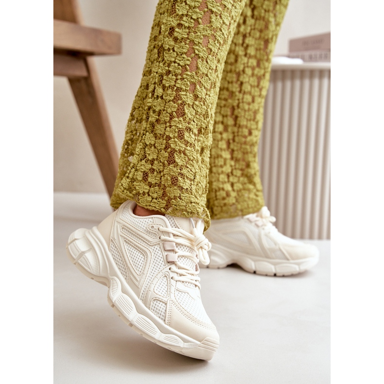 Sportssneakers dam Beige Timoci 2