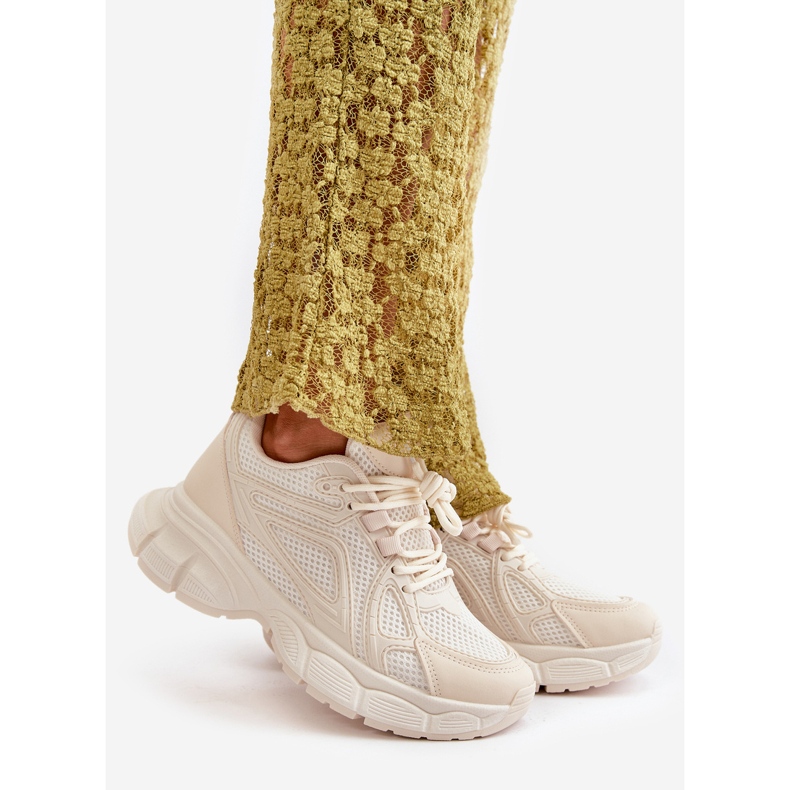 Sportssneakers dam Beige Timoci 1