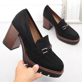 Mockaskor, dammockasiner på hög klack, svart Potocki 12465 1