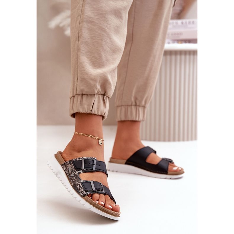 Bekväma flip-flops för damer med spännen Inblu CN000033 Marinblå 2