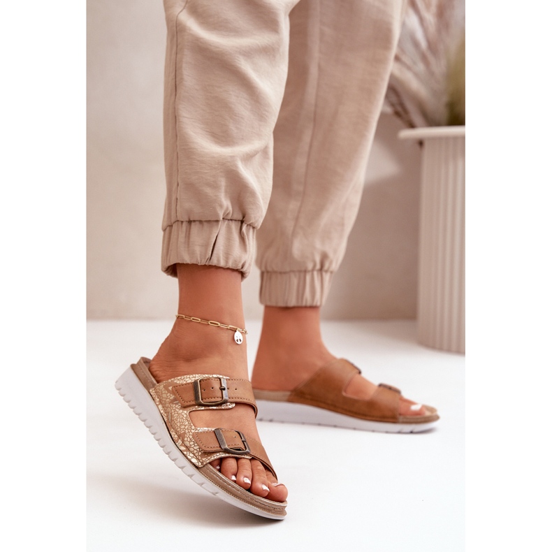 Bekväma flip-flops för kvinnor med spännen Inblu CN000033 Brun 2