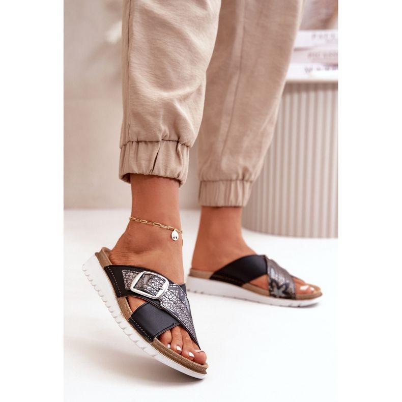 Bekväma damflip-flops med spänne Inblu CN000032 Svart 1