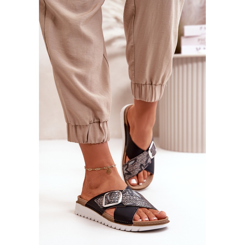 Bekväma damflip-flops med spänne Inblu CN000032 Svart 2