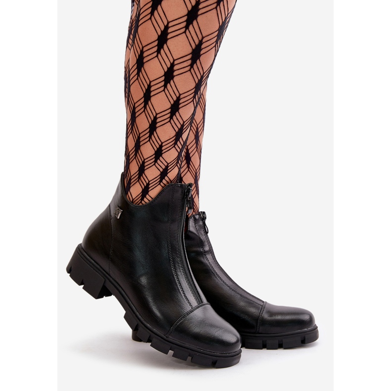 Isolerade damstövlar gjorda av ekologiskt läder svart Verietta 1