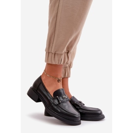 Eleganta dammockasiner gjorda av naturligt läder, svart Vinceza 91114 1