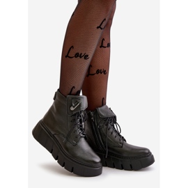 Zazoo 60511 Läderstövlar för kvinnor på den uppvärmda plattformen, svarta 1