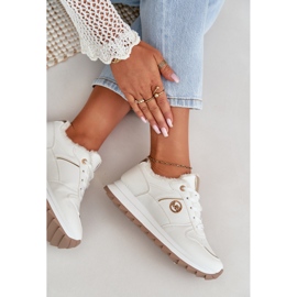 Damsportskor Med Pälsisolering På Plattformen, Vita Lerisas 2