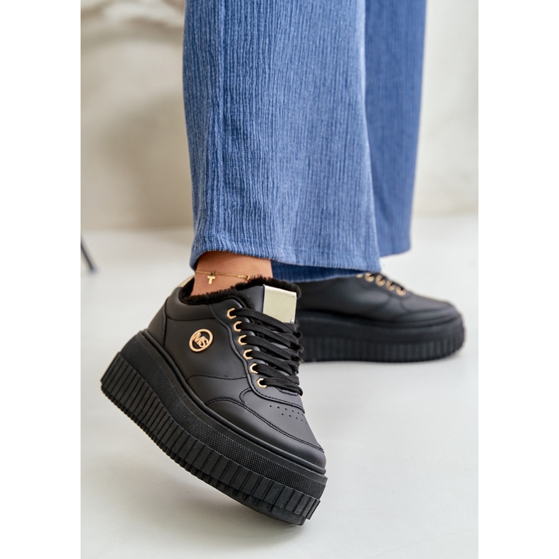 Isolerade sportsneakers för dam med tjock sula, svart Ardiela 2