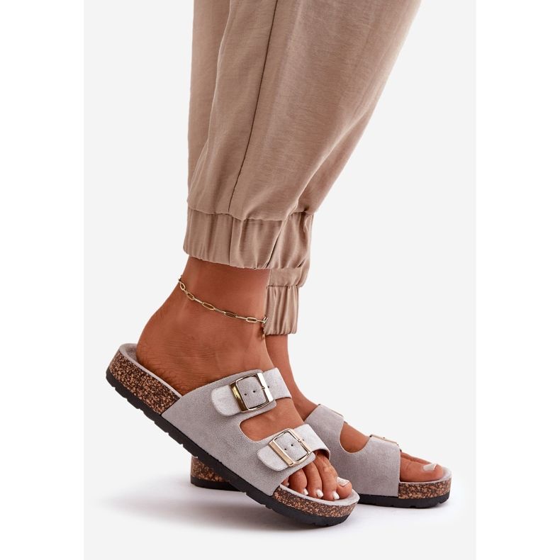 Cortina Grå Slip-On sandaler för kvinnor 2