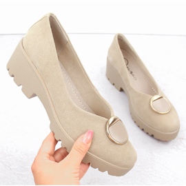 Slip-on skor i beige mocka för kvinnor Filippo DP4569 1