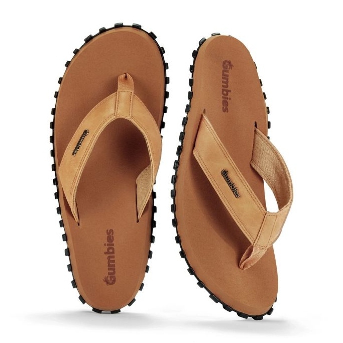 Gumbies Vegovert flip-flops unisex solbrända flip-flops GU-FFVEG128 brun 2