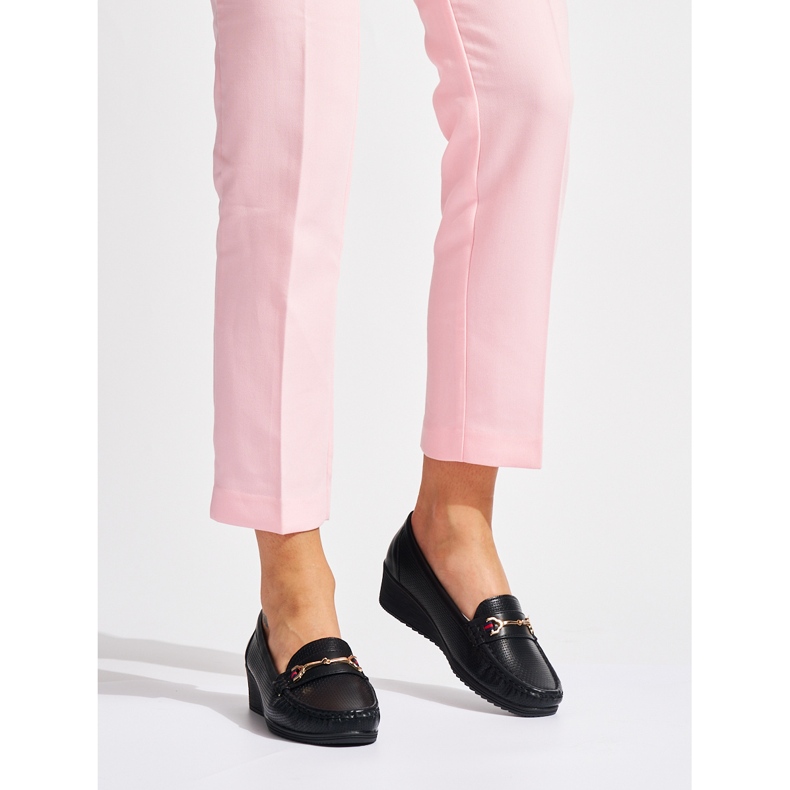Svarta wedge loafers 1