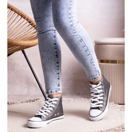 Glänsande svarta high-top sneakers från Ranifali 1