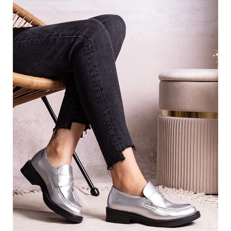 Silver eleganta Élodie loafers 1