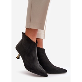 Högklackade damstövlar Eco Mocka Svart Terlena 1