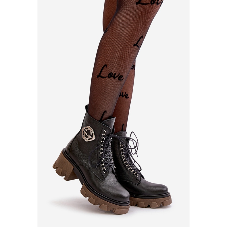 Zazoo 60376 Läderisolerade dragkedjestövlar, svarta 1