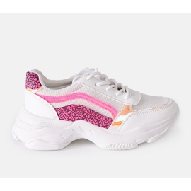 Mufeeda vita holografiska sneakers 1