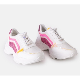 Mufeeda vita holografiska sneakers 2